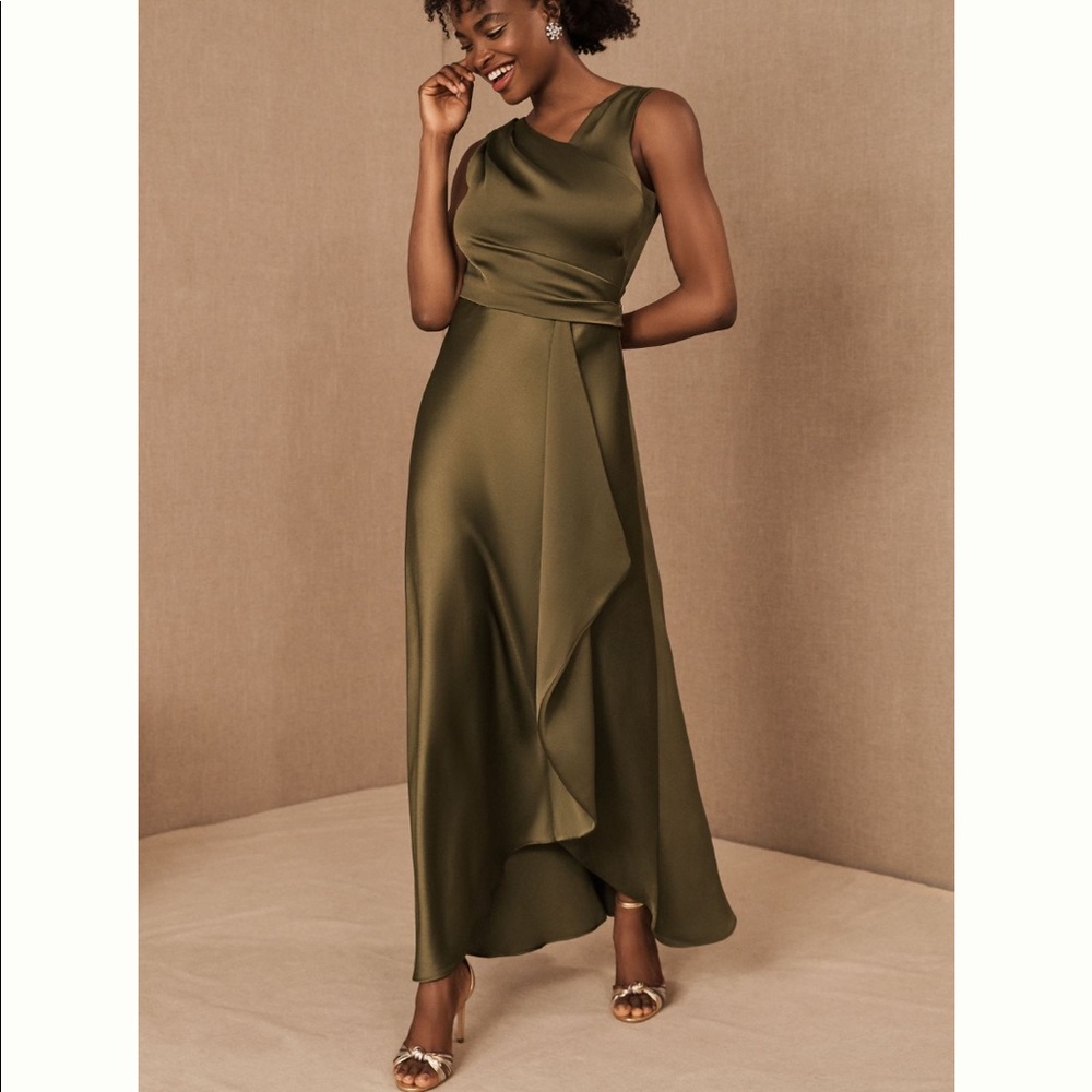 Bhldn Espen Dress US size 2. Only worn once as bridesmaid. Green.